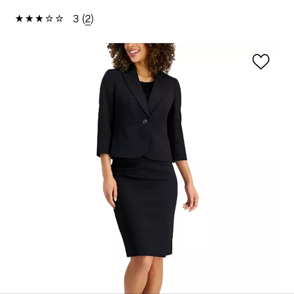 Black Petite Skirt Suit